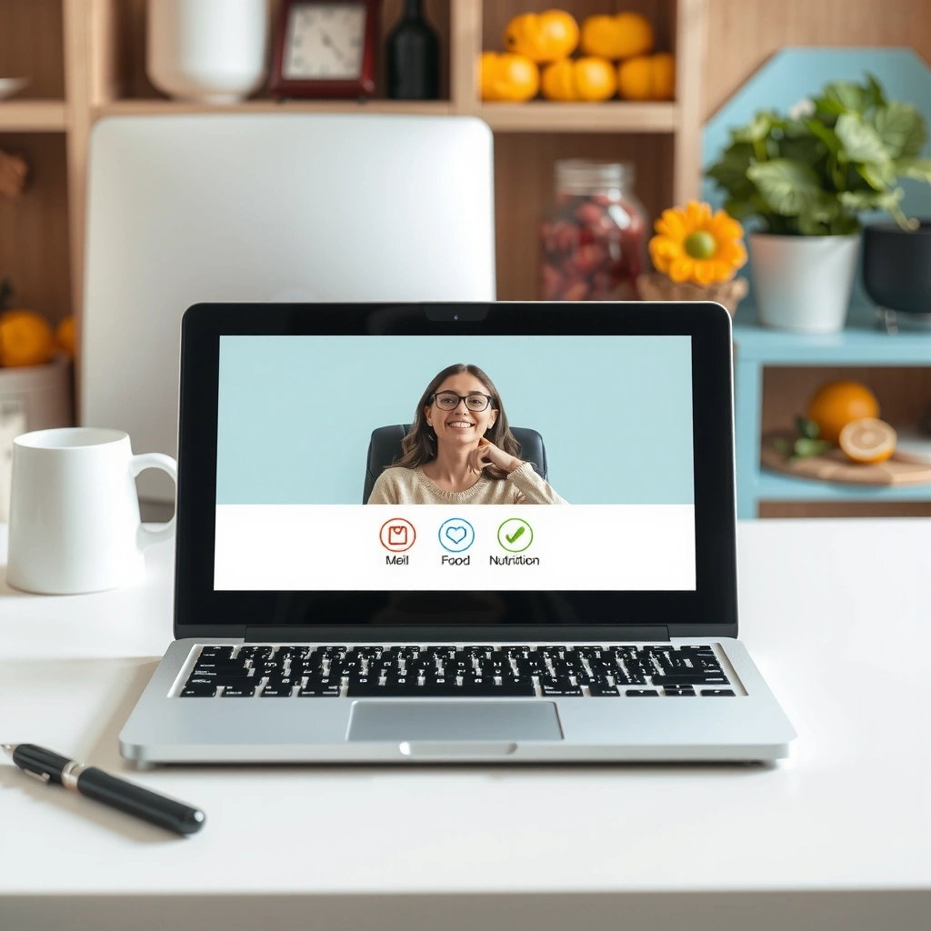 Video calling interface for nutrition counseling