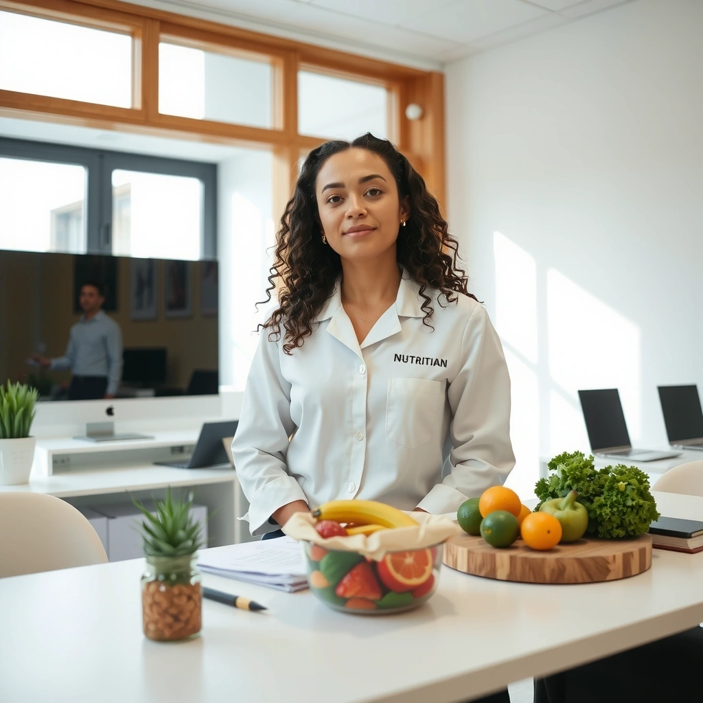 Διατροφολόγος σε σύγχρονο γραφείο